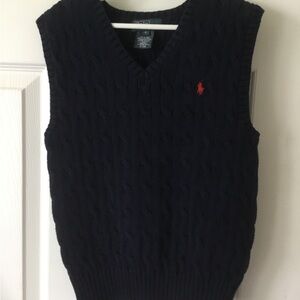 Polo by Ralph Lauren Boys Black V-Neck Sweater Vest